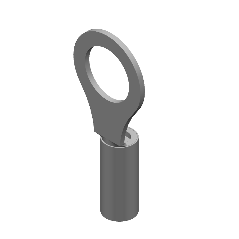 PIDG Ring Terminal, 10-12AWG, Copper, Tin, Yellow, 300V