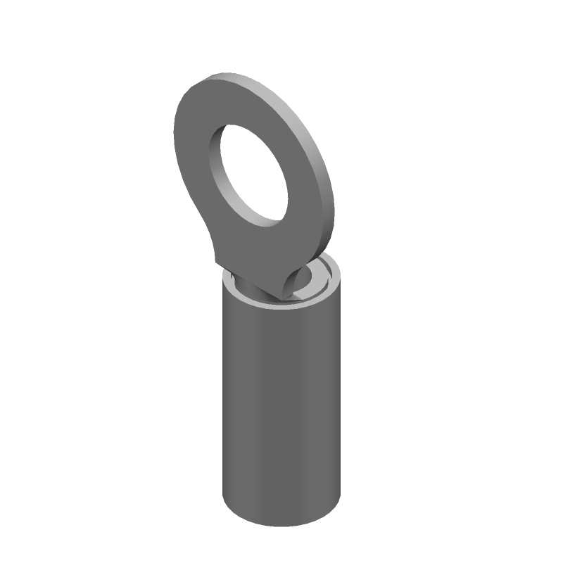 Ring Terminal, 10-12AWG, Copper/Tin, Insulated, 300V