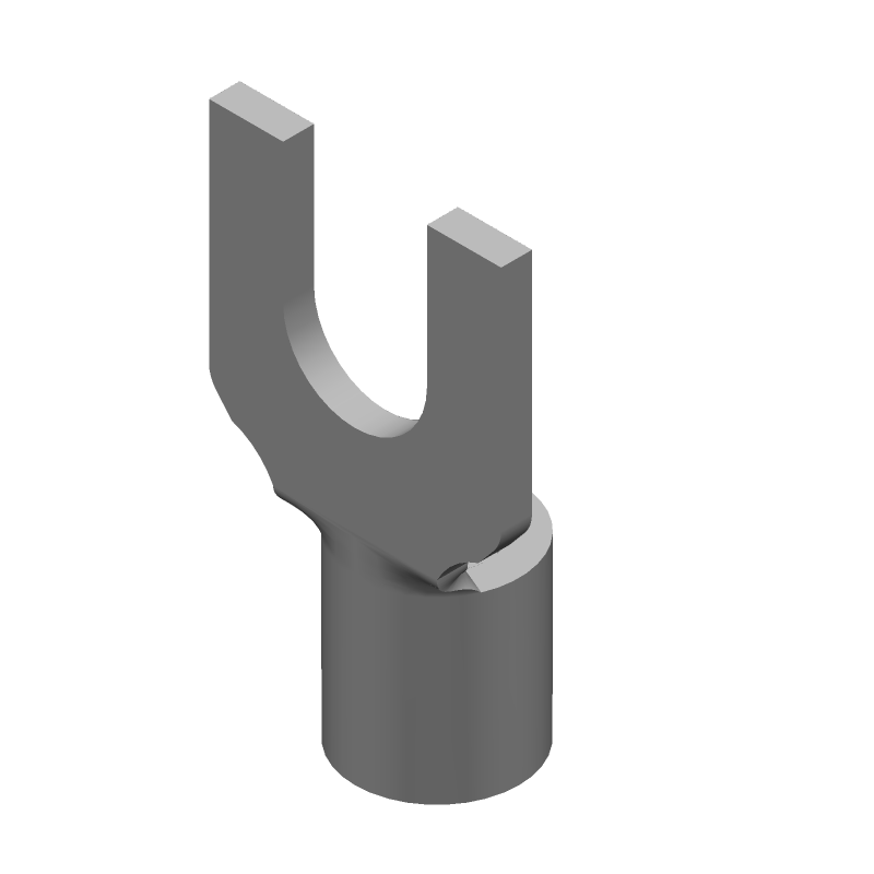 Spade Terminal, Crimp, 14-16AWG, Copper/Tin, 300V