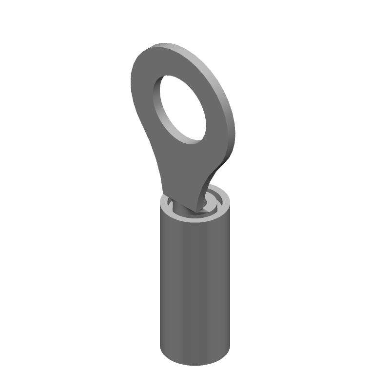 Ring Terminal, 20-22AWG, Copper/Nickel, Insulated, 300V