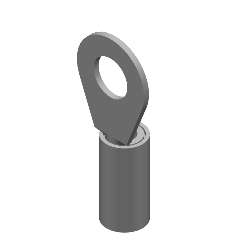 Ring Terminal 10-12AWG Copper Nickel PTFE Insulated 300V