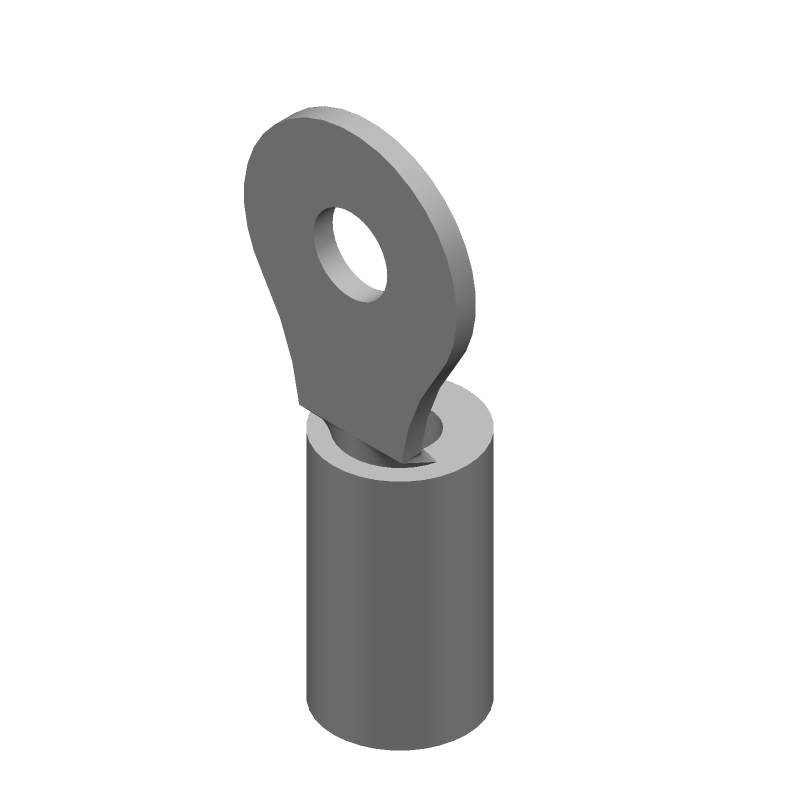 Ring Terminal, 14-16AWG, Copper/Tin, Insulated, 600V