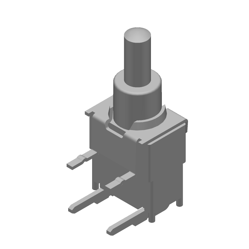 Switch Push Button OFF (ON) SPST Flush Round Button 20VAC 20VDC 0.4VA Momentary Contact PC Pins Thru-Hole Loose