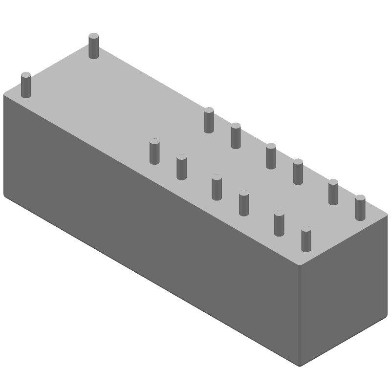 Electromechanical Relay 110VDC 10.08KOhm 8A 3PST-NO/3PST-NC(55x16.5x16.5)mm THT General Purpose Relay