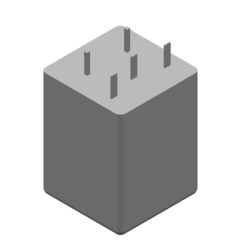 5VDC SPST General Purpose Relay, 10A 250VAC, Through Hole, PCB