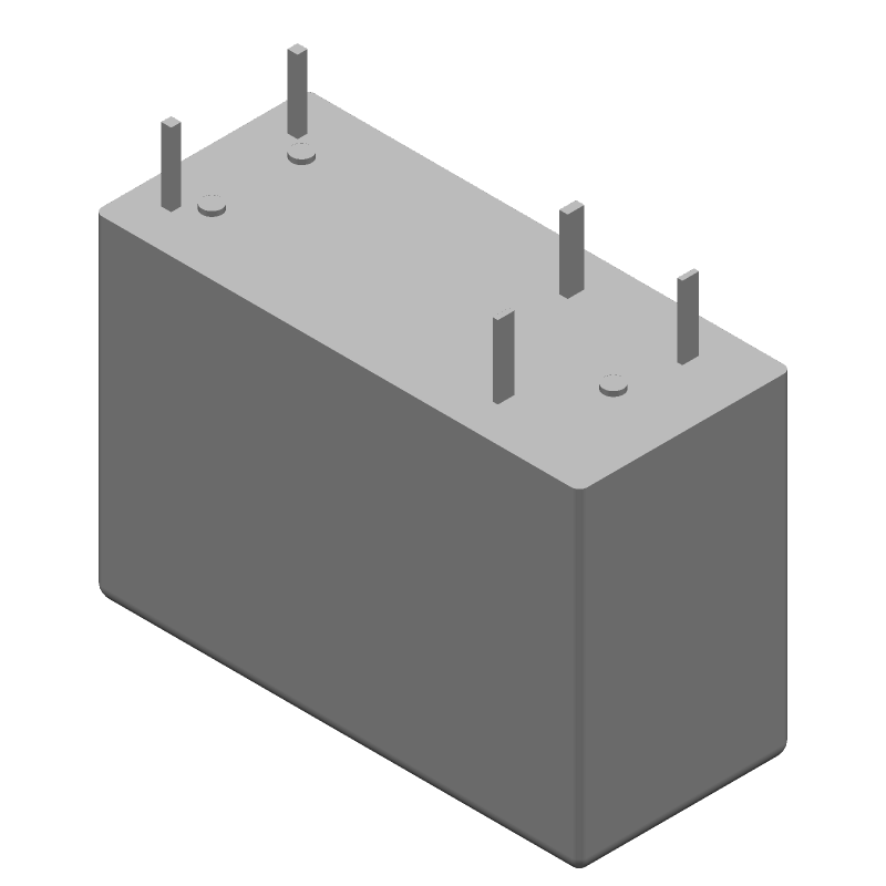 Power/Signal Relay, SPDT, Momentary, 0.108A (Coil), 5VDC (Coil), 540mW (Coil), 10A (Contact), 30VDC (Contact), DC Input, AC/DC Output, Through Hole-Straight Mount