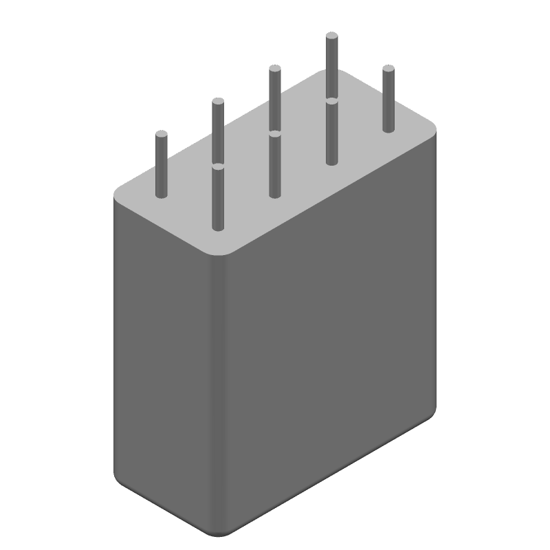 RF Relay, DPDT, Momentary, 0.18A (Coil), 6.3VDC (Coil), 1130mW (Coil), 3A (Contact), 28VDC (Contact), 1000MHz, DC Input, AC/DC Output, Through Hole-Straight Mount