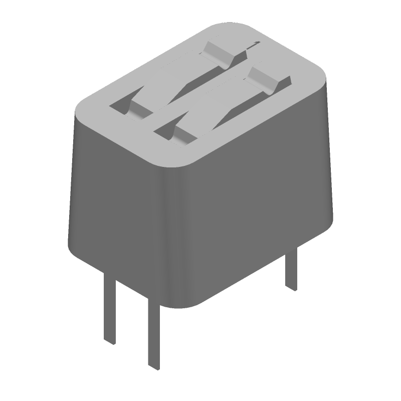2-Pos SPST Rotary DIP Switch, Rocker, 1.5A, Gold, Thru-Hole