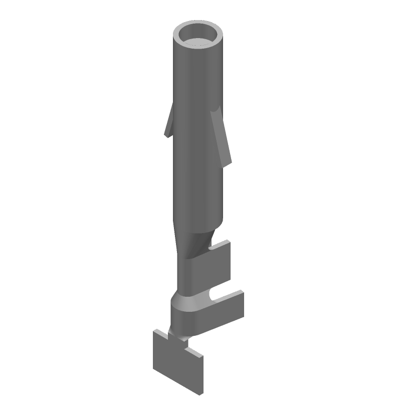 Female Power Connector, 19A, 600V, Crimp, Wire-to-Wire, Tin Brass