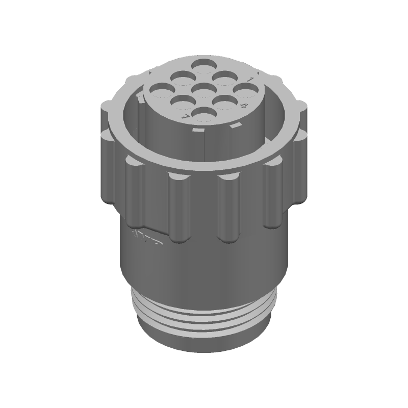 9 Pos Crimp Circular Connector, Straight, IP67, -55°C to 105°C