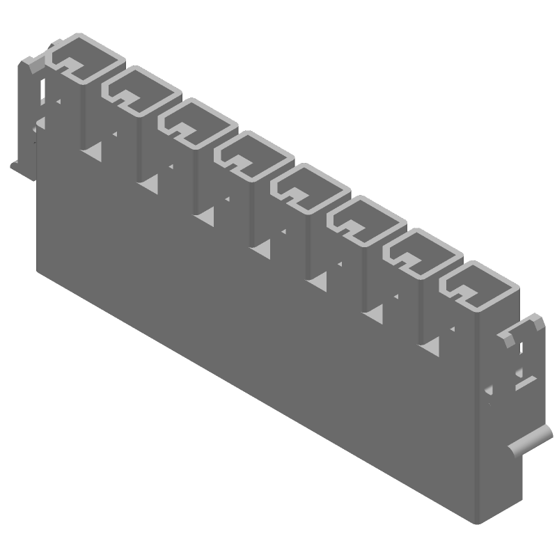8 Pos Crimp Wire Housing, 35A, 600V, Straight, Male