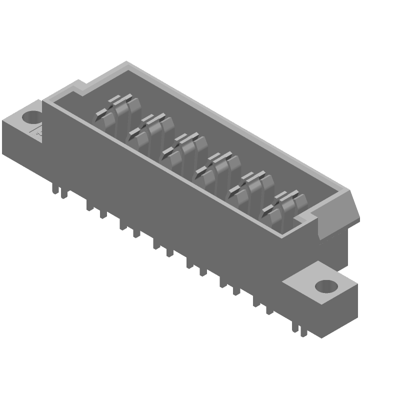 Power Connector, 6 Pos, 42A, Press-Fit, Straight, Thru-Hole