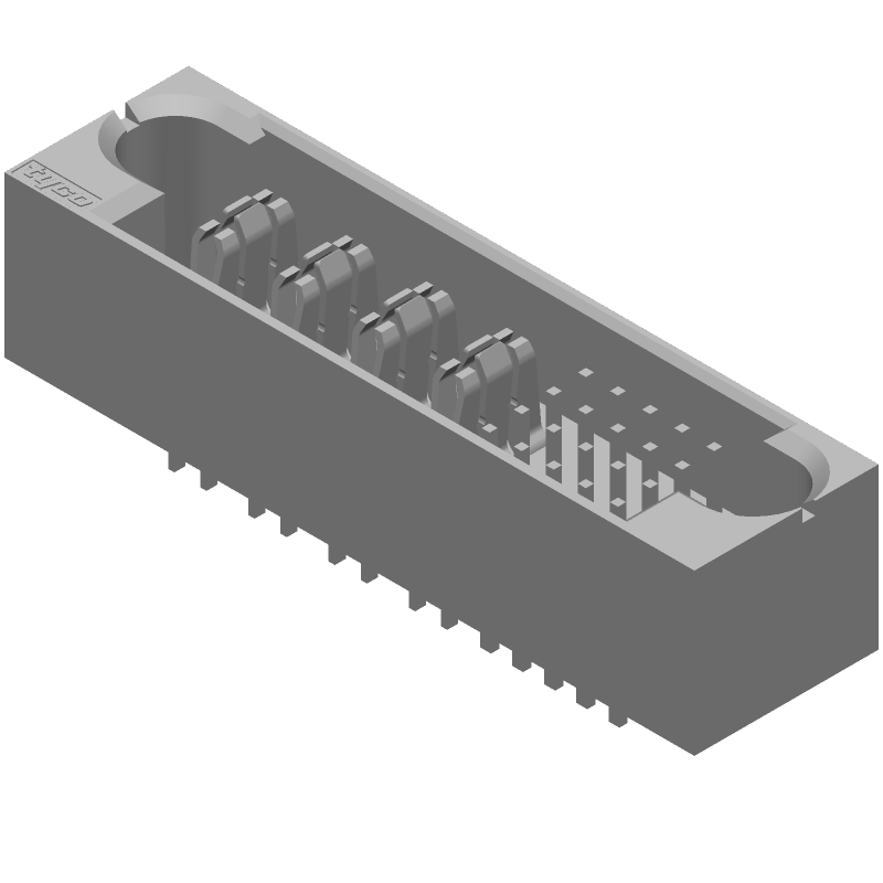 42A Power Connector, 24 Pos, Vertical, Through Hole, Press-Fit