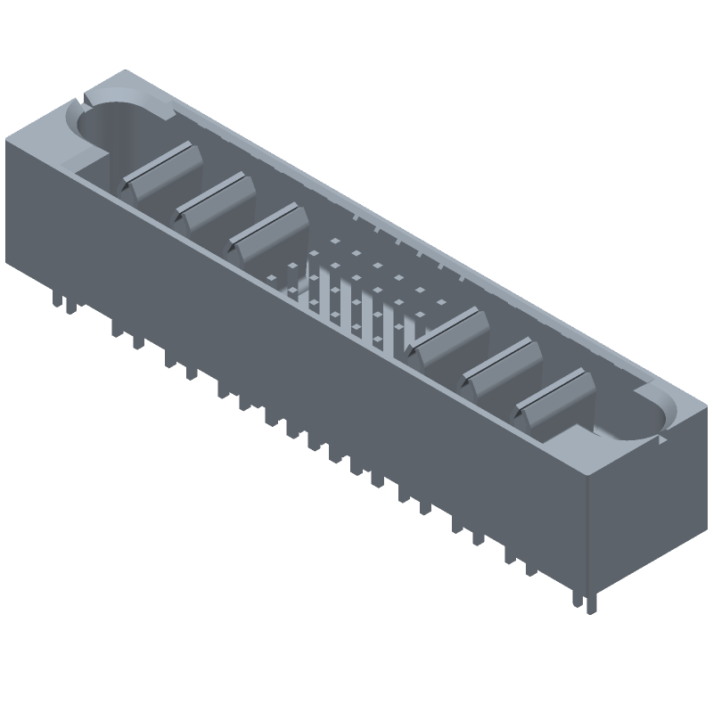 Conn HDR/Receptacle 6Pwr/24Sig 30Pos 6.35mm Pitch Press-Fit Thru-Hole