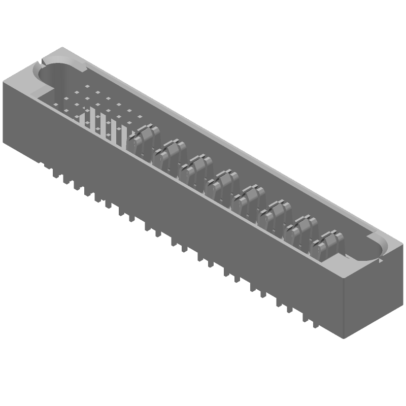 Power Connector 8P/24S Press-Fit Straight 32 Pos Tray