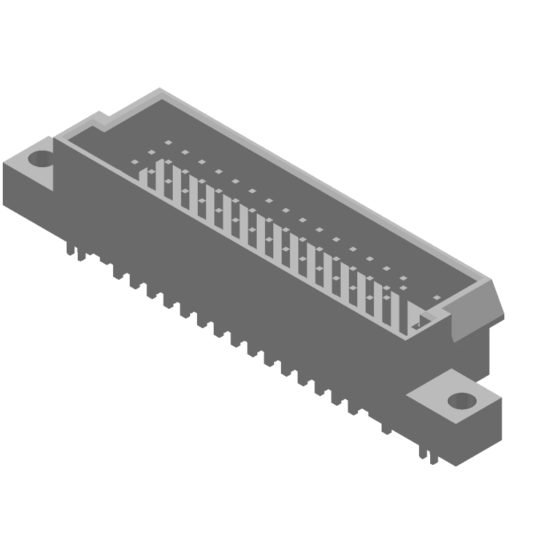 68 Pos 4 Row 2.54mm Pitch Vertical Header, 42A, Press-Fit