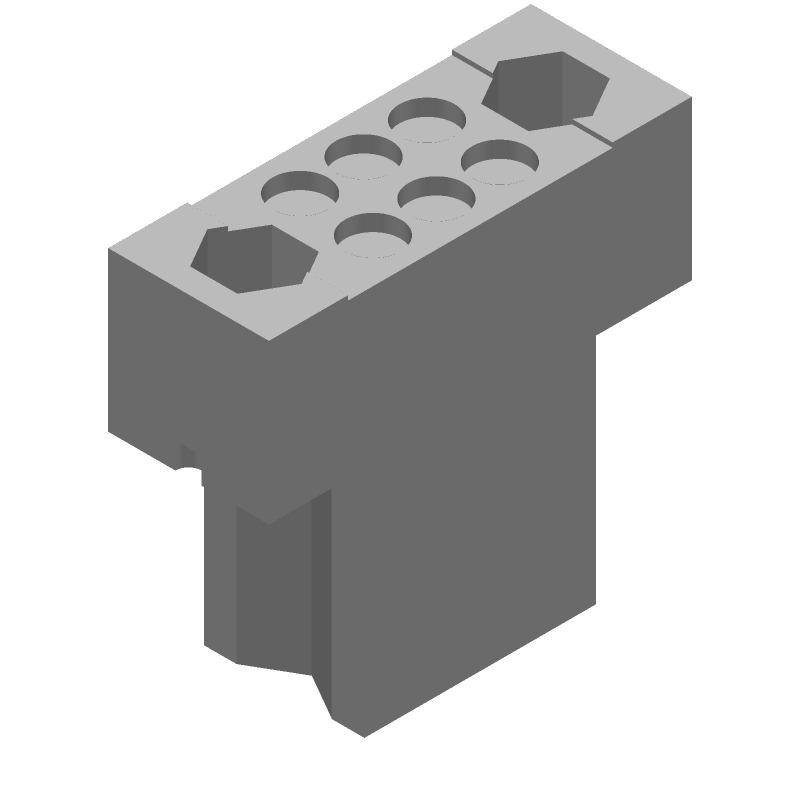 Conn Rectangular RCP 6 POS 3.81mm ST Panel Mount Carton