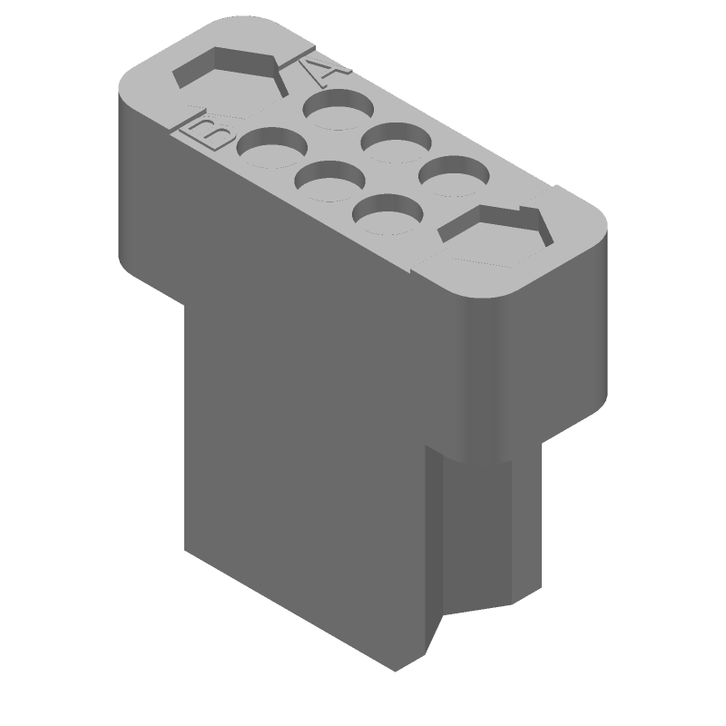 6 Pos Rectangular Connector, 3.81mm Pitch, Straight, Panel Mount, Blue