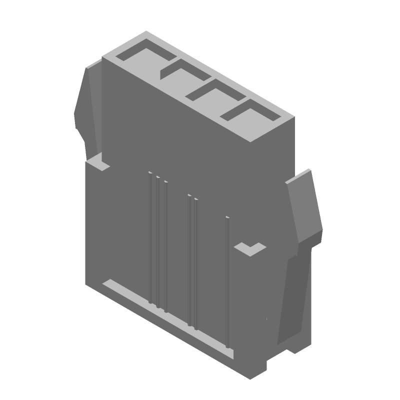 4 Pos 4.2mm Crimp Wire Housing, Panel Mount, Straight, White