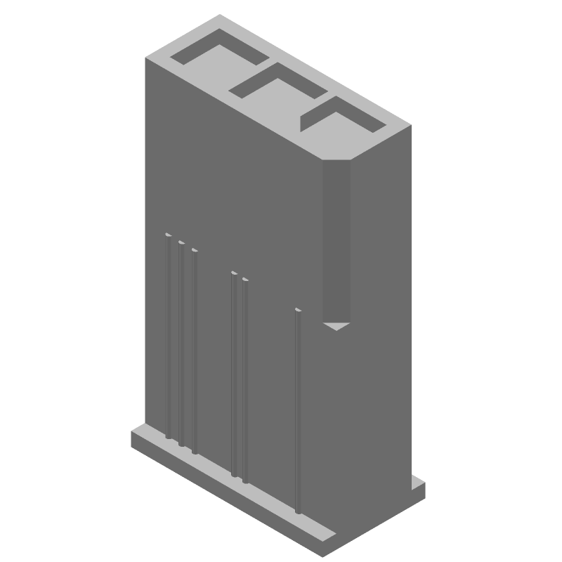 3 Pos Wire Housing, 4.2mm Pitch, Crimp, ST, Cable Mount