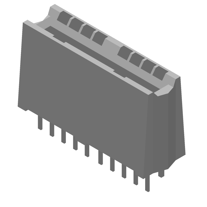 Card Edge Connector | 2 Power/8 Signal | 35A | Press-Fit | Straight