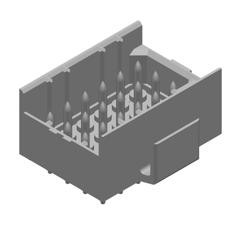 24 Pos MR Rectangular Connector, Wire-to-Board, 9A, 250V, Red