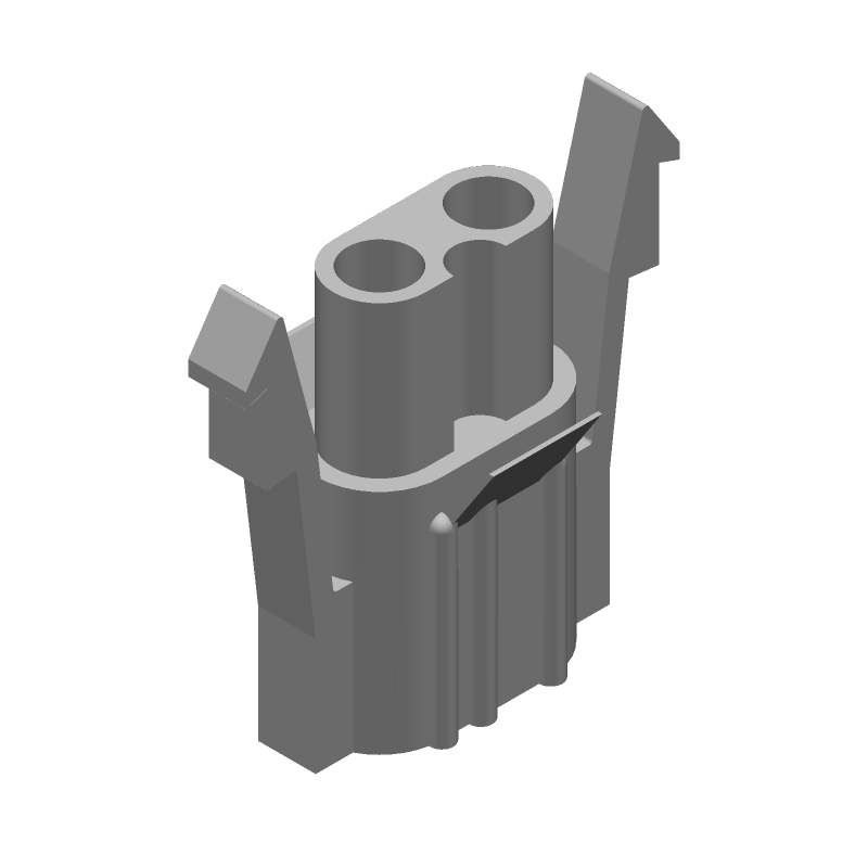 Conn Housing PL 2 POS 7.11mm ST Panel Mount Natural Bag