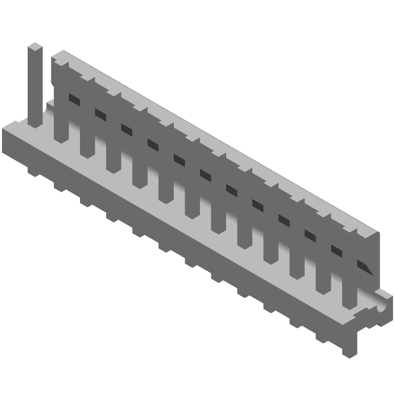 13 Pos Wire-to-Board Header, 7A, 600V, 3.96mm Pitch, Gold Contacts