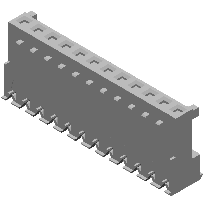 12 Pos 600V 7A Female Power Connector, Right Angle, IDC, 18AWG, Orange