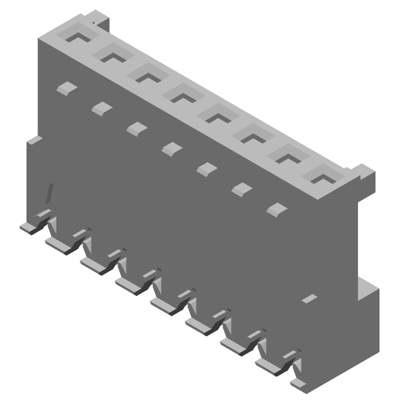 8 Pos 7A 600V Wire-to-Board Power Connector, IDC, Blue