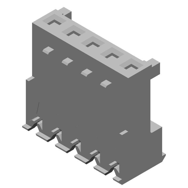 5 Pos 7A 600V Wire-to-Board Power Connector, IDC, Female, Yellow