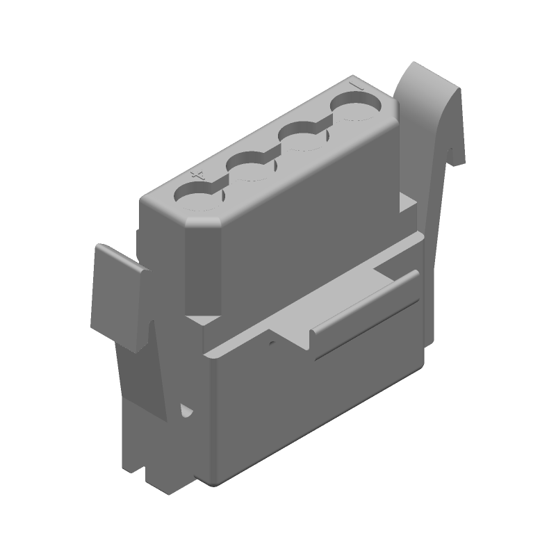4 Pos 5.08mm Crimp Wire Housing, Female Socket, 13A, 250V