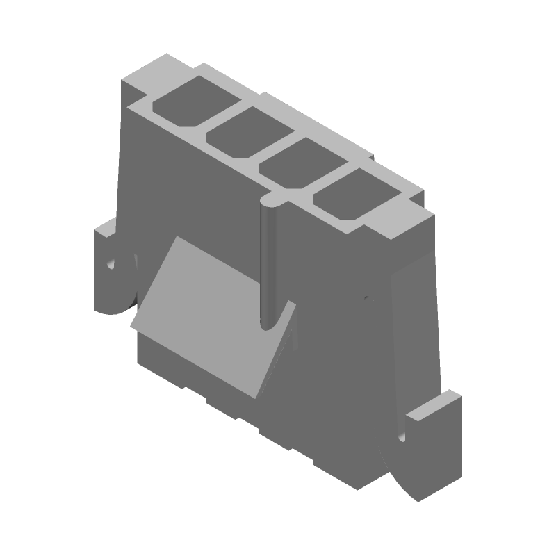 4 Pos Wire Housing, 5.08mm Pitch, Panel Mount, Female Socket