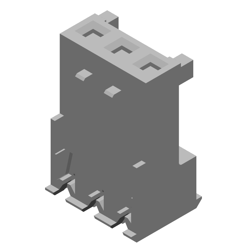 3 Pos 7A 600V IDC Female Socket Power Connector, White, 0.156" Pitch