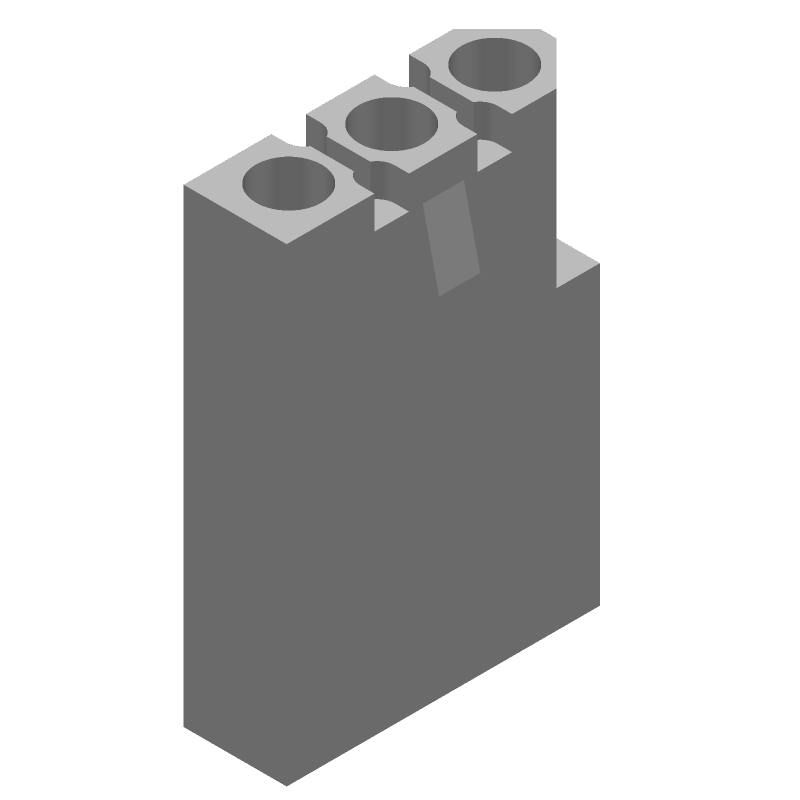 3 Pos Wire-to-Wire Rectangular Connector, 13A, 250V, Crimp