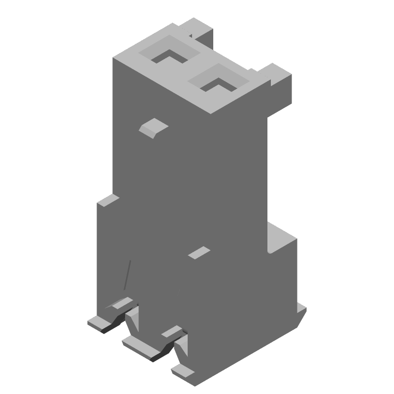 2P MTA-156 Power Connector, Wire-to-Board, 7A, 600V, IDC, Red