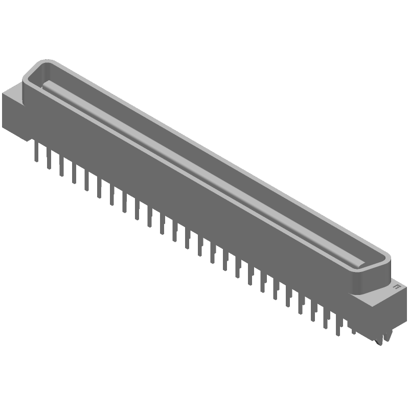 100 Pos Male Straight Solder Telecom/Datacom Connector, 1A, Gold