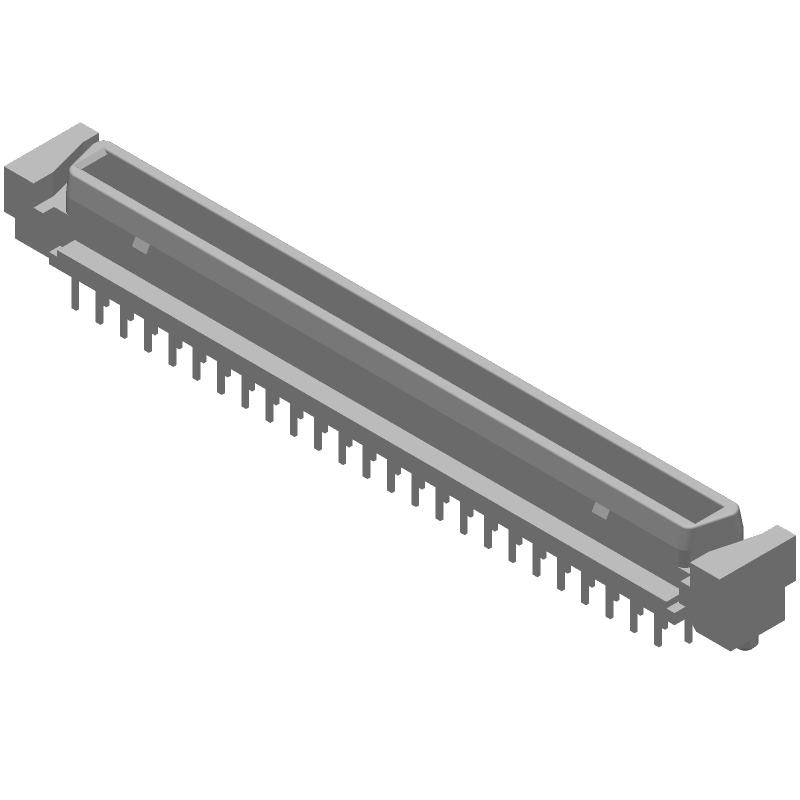 100 Pos Vertical Receptacle, 1A Gold/Tin Bronze Contacts, 0.05" Pitch