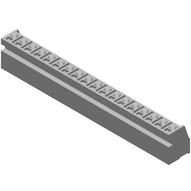 18 Pos Terminal Block, 5mm Pitch, 12A, 300V, Screw, Cable Mount