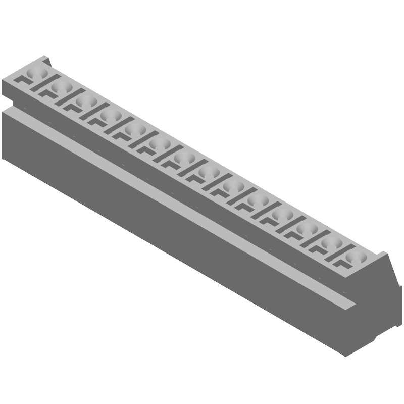 14 Pos 5mm Pitch Terminal Block, 12A, 300V, Screw, Cable Mount
