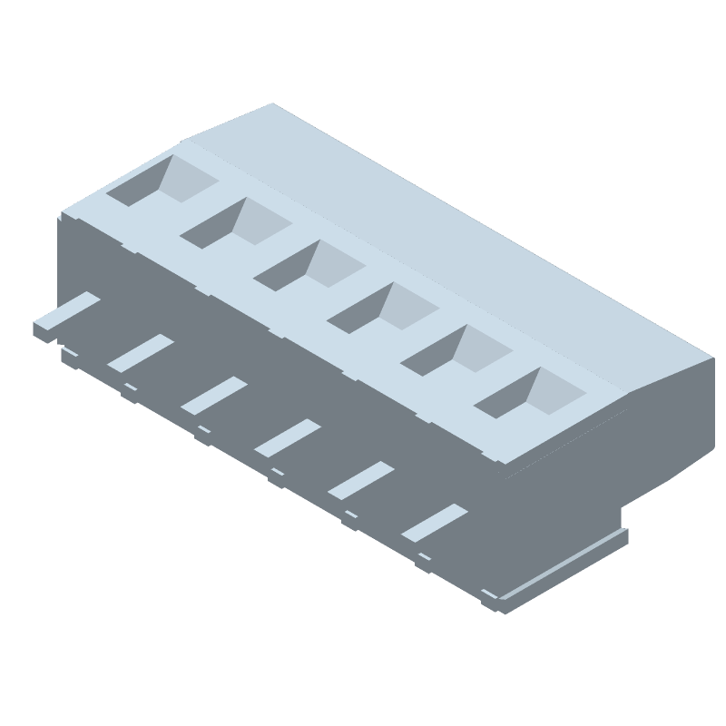 6 Pos 5.08mm Pitch Screwless Terminal Block, 17.5A, 300V, UL94 V-0