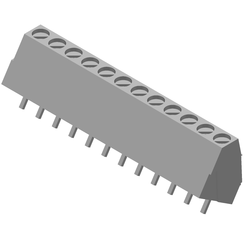12 Pos 5.08mm Green Terminal Block, 17.5A, 300V, Solder ST