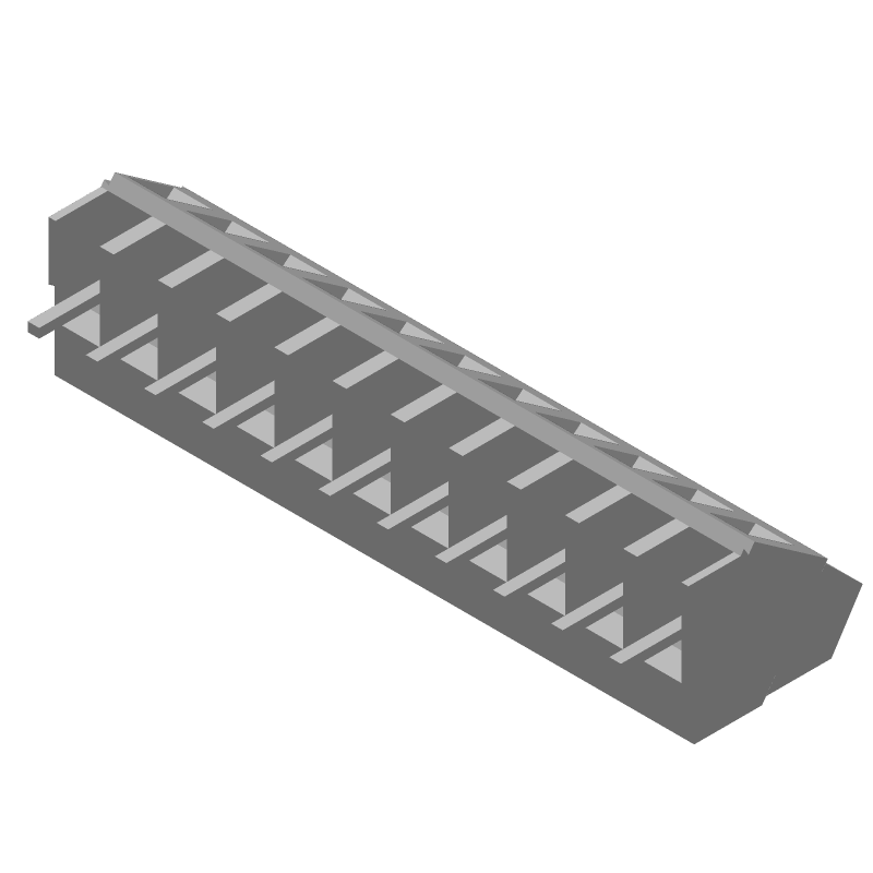 11 Pos 5mm Terminal Block, 17.5A, 300V, Solder Thru-Hole