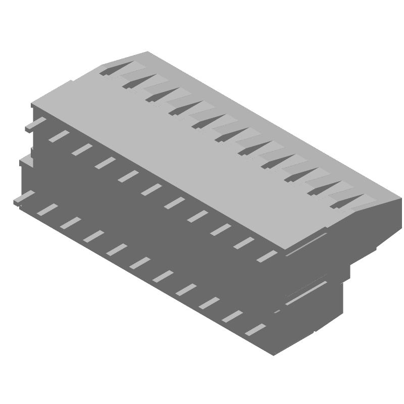 22 Pos Terminal Block, 5.08mm Pitch, 17.5A, 300V, Thru-Hole, Green