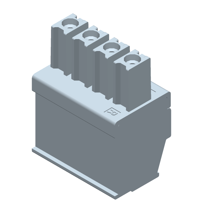 4 Pos Terminal Block, 3.81mm Pitch, 11A, 300V, Screw, Cable Mount