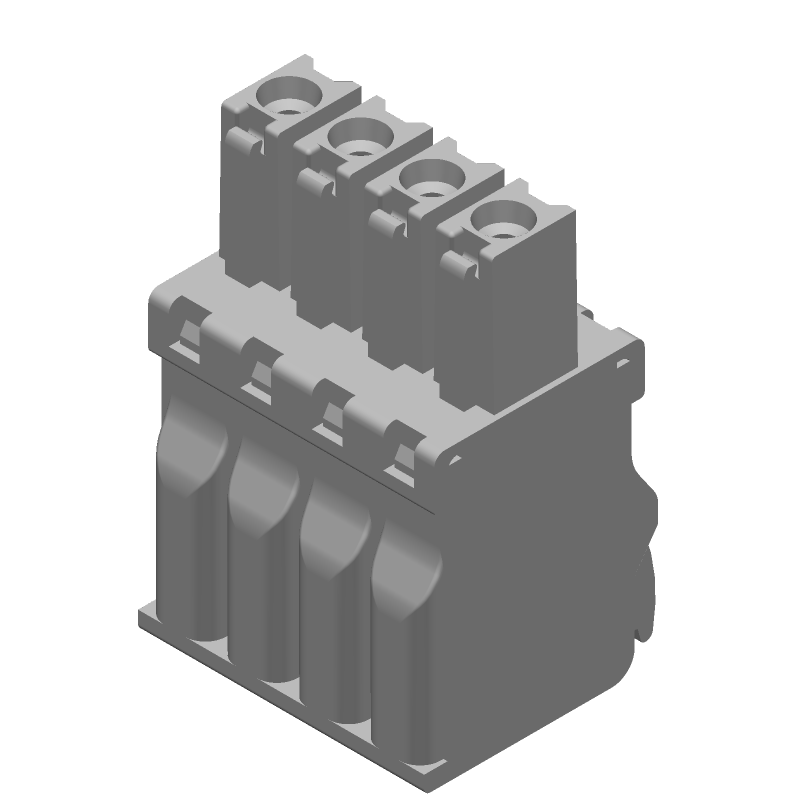 4 Pos 3.81mm Pitch Green Terminal Block, 11A, 300V, Push-In