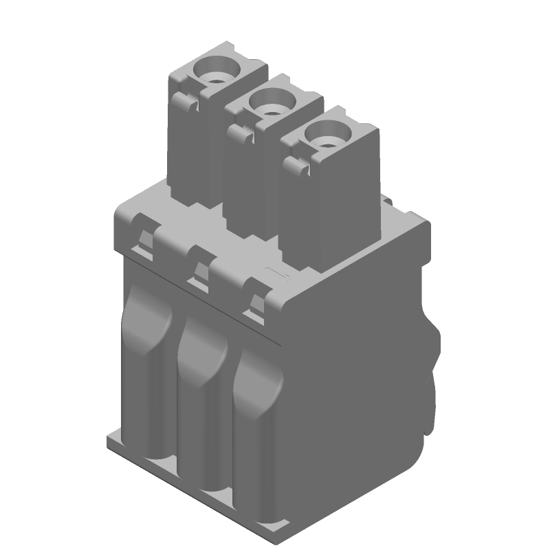 3 Pos 3.81mm Pitch Push-In Terminal Block, 300V, 11A, Cable Mount