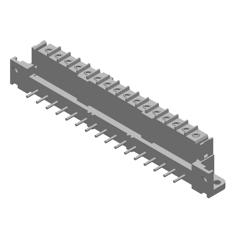 Rectangular Connector Plug, 16 Pos, 7.5A, 600V, Gold, Right Angle