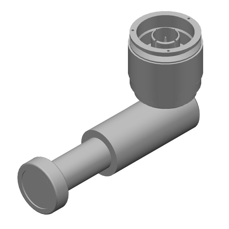 N Type RF Connector, Male, 11GHz, 50R, Crimp, RA Cable Mount, Gold