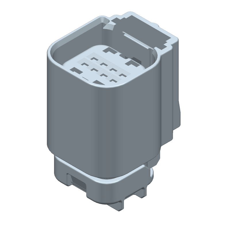 8 Pos Signal Connector, Wire-to-Wire, Female Socket, Crimp, Black